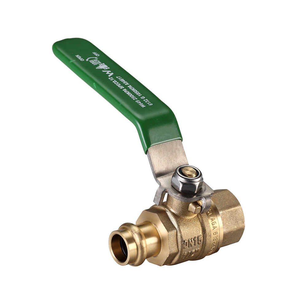 Copper Press Water Ball Valve CU x FI Lever Handle