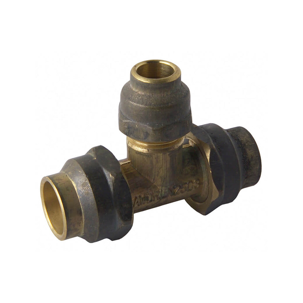 Flared Compression Tee Brass 20C x 15C x 15C