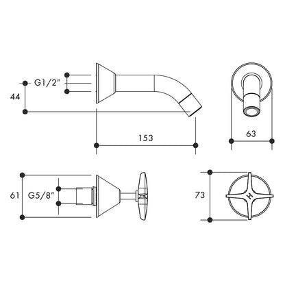 PARK LANE BATH SET CHROME PLATED