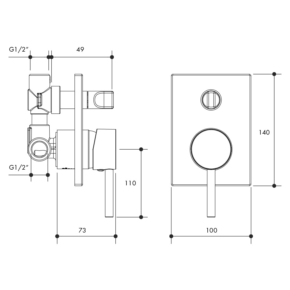 PINO WALL MIXER DIVERTER