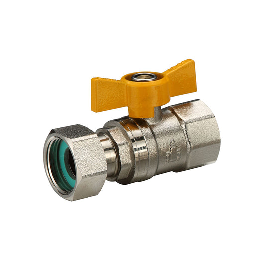 Gas Ball Valve Loose Nut x FI Butterfly Handle