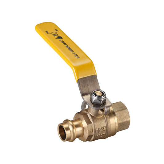 Copper Press Gas Ball Valve CU x FI Lever Handle