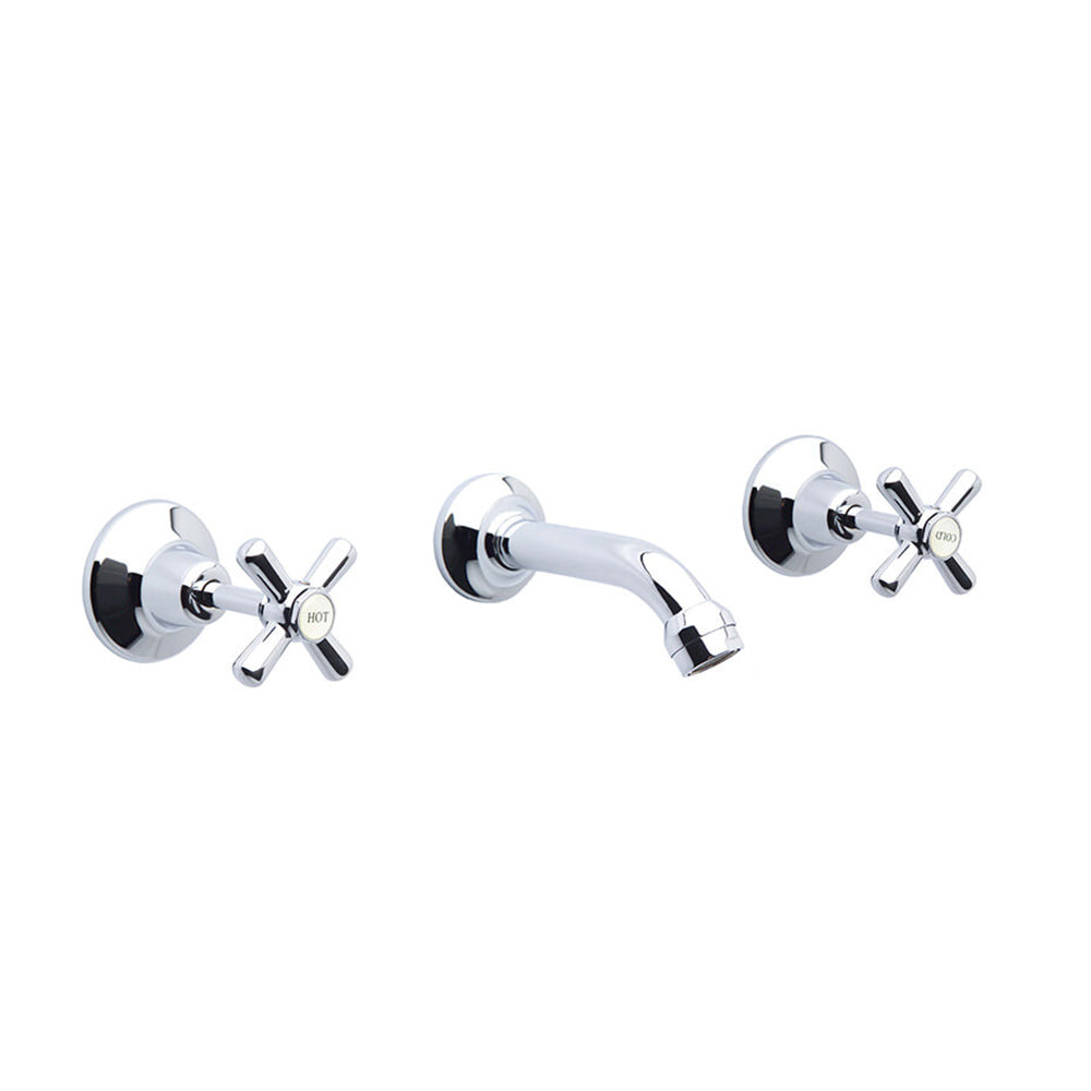 WHITEHALL CHROME PLATED BATH SET ANTI VANDAL WITH JUMPER VALVE