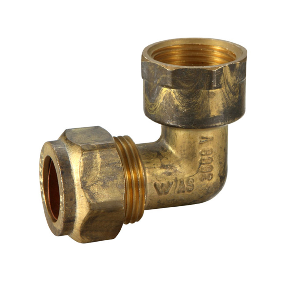 Copper Compression Elbow Olive Brass C x Fl