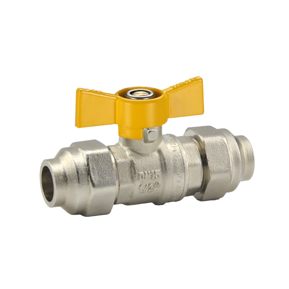 Ball Valves Butterfly Handle C x C (Gas Cock)