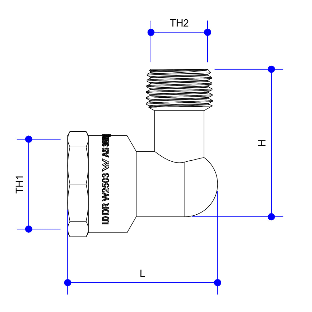 Screwed Brassware Elbow 15Ml x 20Fl Reducing